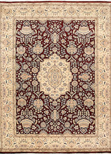Dark Red Isfahan 9' 1 x 11' 10 - SKU 68532