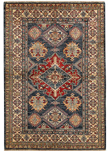 Steel Blue Kazak 4' 11 x 6' 11 - SKU 68696