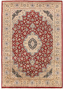 Firebrick Isfahan 5' 6 x 7' 11 - No. 68736