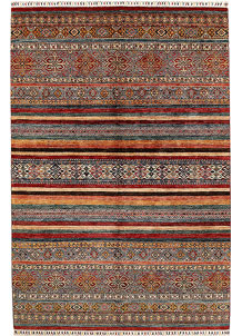 Multi Colored Kazak 6' 9 x 10' - No. 68957