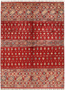Firebrick Kazak 6' 11 x 9' 8 - SKU 68959