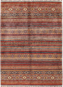 Multi Colored Kazak 5' 9 x 8' 1 - SKU 69331