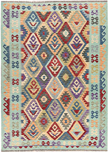 Multi Colored Kilim 6' x 8' 3 - SKU 69647