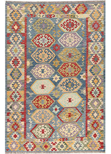 Multi Colored Kilim 5' 8 x 8' - SKU 69657