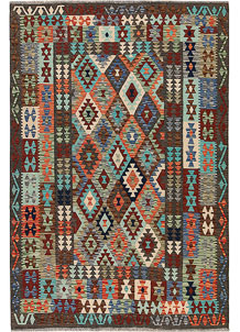 Multi Colored Kilim 6' 7 x 8' 10 - SKU 69659