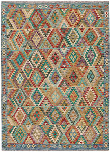 Multi Colored Kilim 6' 3 x 8' 2 - SKU 69676