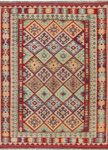 Multi Colored Kilim 5' 10 x 7' 7 - SKU 69677