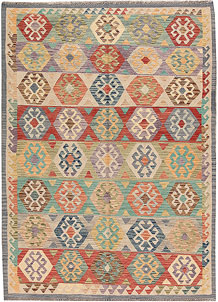 Multi Colored Kilim 5' 7 x 7' 9 - SKU 69704