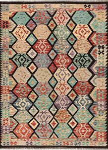 Multi Colored Kilim 5' 9 x 7' 7 - SKU 69706