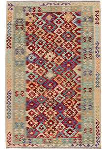 Multi Colored Kilim 5' 6 x 8' 1 - SKU 69707