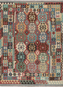 Multi Colored Kilim 5' 9 x 7' 9 - SKU 69729