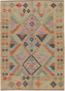 Multi Colored Kilim 4' 9 x 6' 6 - SKU 69734