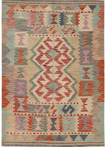 Multi Colored Kilim 4' 8 x 6' 6 - SKU 69742