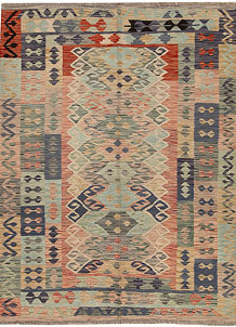 Multi Colored Kilim 4' 11 x 6' 4 - SKU 69745