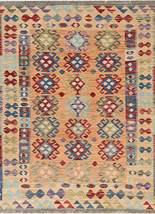 Multi Colored Kilim 5' 1 x 6' 4 - SKU 69757