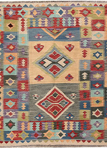 Multi Colored Kilim 5' 1 x 6' 5 - SKU 69760