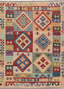 Multi Colored Kilim 5' 1 x 6' 6 - SKU 69776