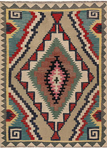 Multi Colored Kilim 4' 9 x 6' 5 - SKU 69783