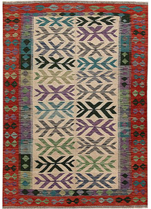 Multi Colored Kilim 4' 6 x 6' 4 - SKU 69786
