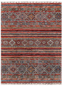 Multi Colored Kazak 4' 11 x 6' 5 - SKU 70183
