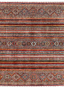 Multi Colored Kazak 8' 2 x 9' 10 - SKU 70201