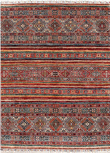 Multi Colored Kazak 4' 11 x 6' 7 - SKU 70239