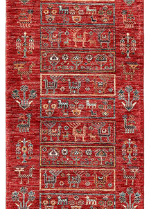 Firebrick Kazak 2' 7 x 6' 5 - SKU 70248