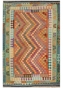 Multi Colored Kilim 6' 10 x 9' 5 - No. 70339
