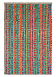Multi Colored Kilim 6' 11 x 9' 6 - No. 70378
