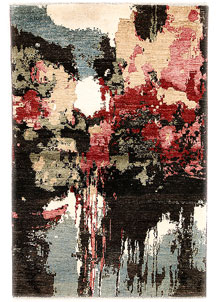 Multi Colored Abstract 3' 10 x 5' 10 - SKU 70948