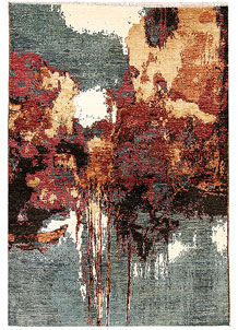 Multi Colored Abstract 3' 10 x 5' 10 - SKU 70958