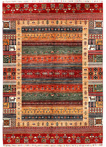 Multi Colored Kazak 5' 9 x 8' - SKU 71405