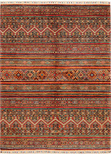 Multi Colored Kazak 5' 9 x 7' 9 - SKU 71549