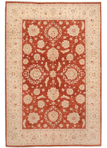 Orange Red Oushak 6' 6 x 9' 7 - SKU 71590