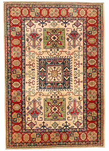 Blanched Almond Kazak 6' 3 x 9' 2 - SKU 71689