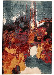 Multi Colored Abstract 6' 6 x 9' 7 - SKU 71719