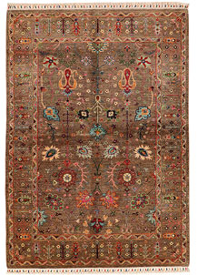 Saddle Brown Kazak 5' 9 x 8' - SKU 71877