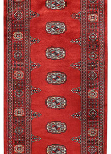 Pakistan Buchara Carpet 60x50 Hand Knotted Square Red Geometric Orient 1 