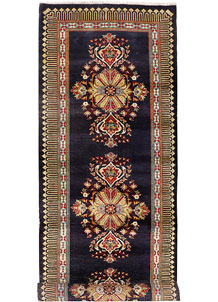 Midnight Blue Mahal 2' 7 x 7' 5 - SKU 73579