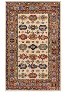 Blanched Almond Kazak 6' 1 x 9' 7 - SKU 73739