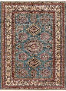 Cadet Blue Kazak 6' 11 x 9' 9 - SKU 73746