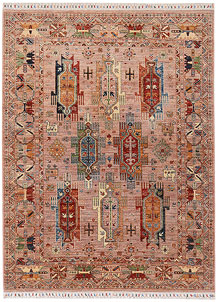 Tan Kazak 4' 11 x 6' 7 - SKU 73756