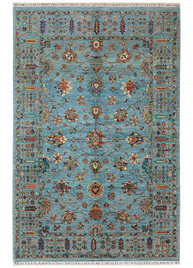 Cadet Blue Kazak 6' 8 x 10' 2 - SKU 73760