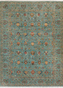 Cadet Blue Kazak 10' x 13' 3 - SKU 73773