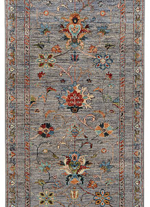 Light Slate Grey Kazak 2' 7 x 9' 9 - SKU 73778