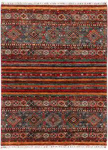 Multi Colored Kazak 5' 1 x 6' 9 - SKU 73935